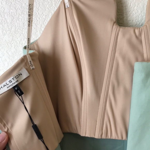 Halston Heritage Strapless Midi Dress - Picture 5 of 7